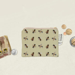 Beige Bees Coin Purse