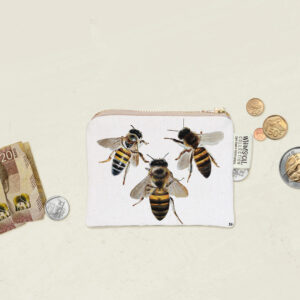 White Bees Coin Purse