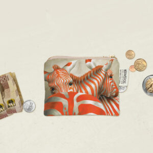 Orange Zebra Coin Purse