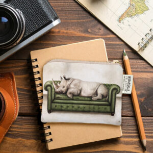Rhino at Leisure Coin Purse