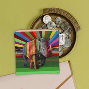 Rhino in Colour Coin Purse