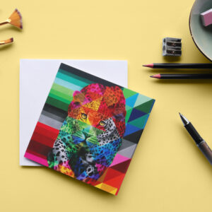 Leopard in Colour Single Card