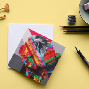 Lion in Colour Single Card