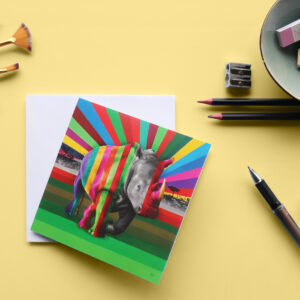 Rhino in Colour Single Card