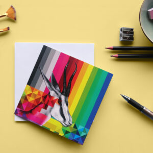 Springbok in Colour Single Card