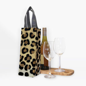 Boutique Leopard Recycled Wine Carrier