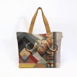 Buffalo in Shades of Africa Canvas Bag