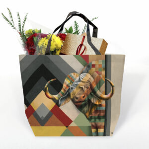 Buffalo in Shades of Africa Recycled Shopper