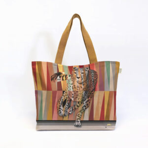Cheetah in Shades of Africa Canvas Bag