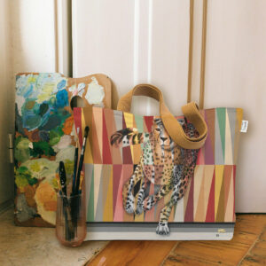 Cheetah in Shades of Africa Canvas Bag