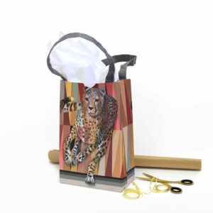 Cheetah in Shades of Africa Recycled Gift Bag