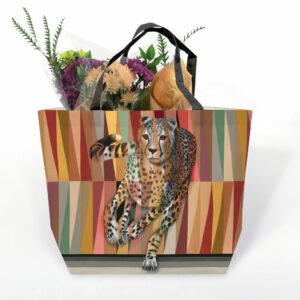 Cheetah in Shades of Africa Recycled Shopper