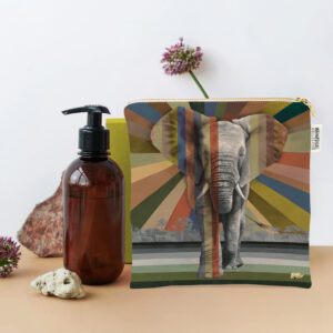 Elephant in Shades of Africa Small Zip Bag