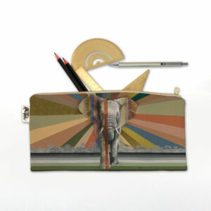 Elephant in Shades of Africa Pencil Case