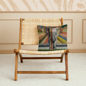 Elephant in Shades of Africa Pillow Cover