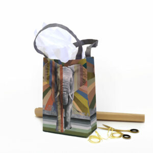 Elephant in Shades of Africa Recycled Gift Bag