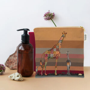 Giraffe in Shades of Africa Small Zip Bag