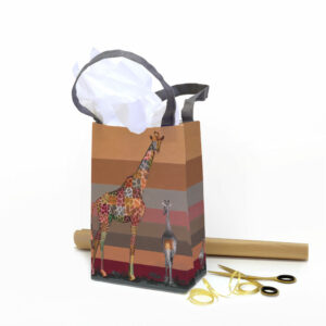 Giraffe in Shades of Africa Recycled Gift Bag