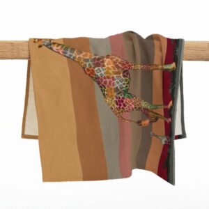 Giraffe in Shades of Africa Tea Towel