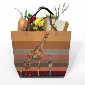 Giraffe in Shades of Africa Recycled Shopper