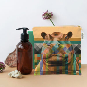 Hippo in Shades of Africa Small Zip Bag