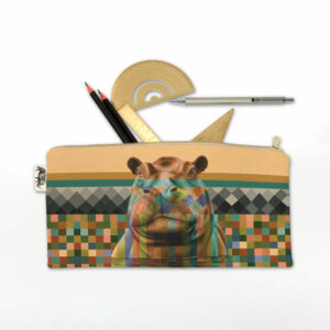 Hippo in Shades of Africa Pencil Case