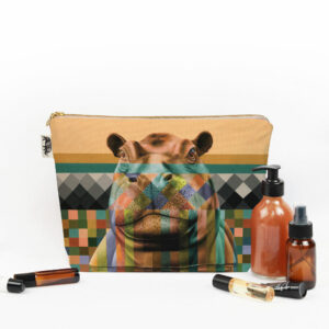 Hippo in Shades of Africa Toiletry Bag