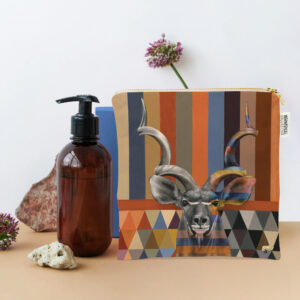Kudu in Shades of Africa Small Zip Bag
