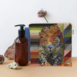 Leopard in Shades of Africa Small Zip Bag