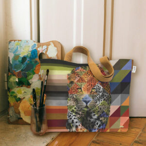 Leopard in Shades of Africa Canvas Bag