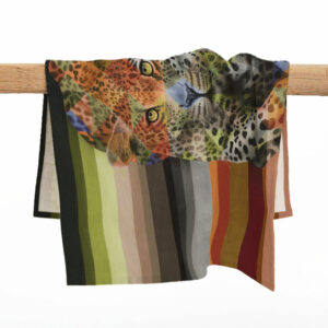 Leopard in Shades of Africa Tea Towel