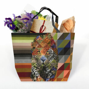 Leopard in Shades of Africa Recycled Shopper