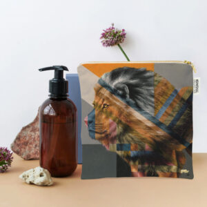 Lion in Shades of Africa Small Zip Bag