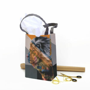 Lion in Shades of Africa Recycled Gift Bag