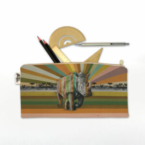 Rhino in Shades of Africa Pencil Case