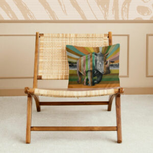 Rhino in Shades of Africa Pillow Cover