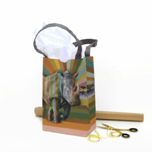 Rhino in Shades of Africa Recycled Gift Bag