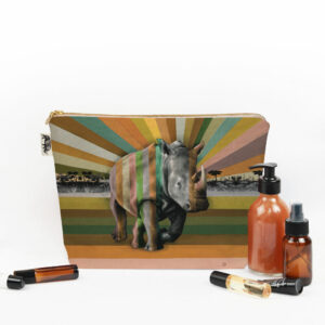 Rhino in Shades of Africa Toiletry Bag