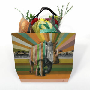Rhino in Shades of Africa Recycled Shopper