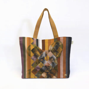 Wild Dog in Shades of Africa Canvas Bag