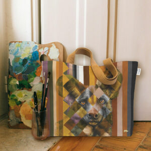 Wild Dog in Shades of Africa Canvas Bag