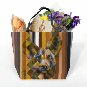 Wild Dog in Shades of Africa Recycled Shopper