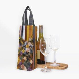 Wild Dog in Shades of Africa Recycled Wine Carrier