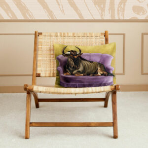 Wildebeest at Leisure Large Pillow Cover