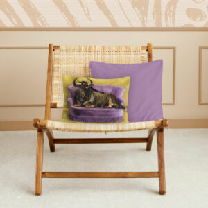 Wildebeest at Leisure Pillow Cover
