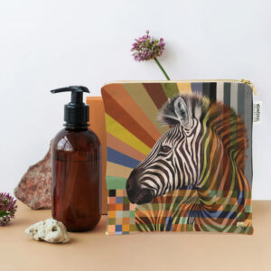 Zebra in Shades of Africa Small Zip Bag