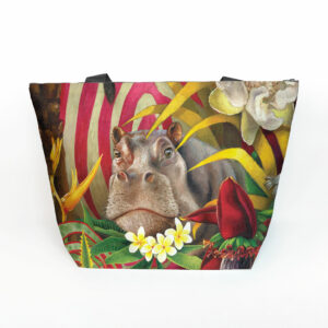 African Jungle Hippo Maxi Bag