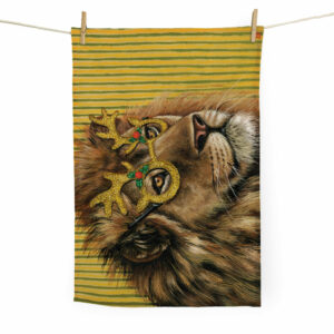 Festive Lion Tea Towel