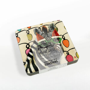 Festive Party Coasters – Zebra, Hippo, Leopard & Hyena