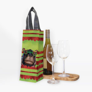 Festive Hippo Recycled Wine Carrier